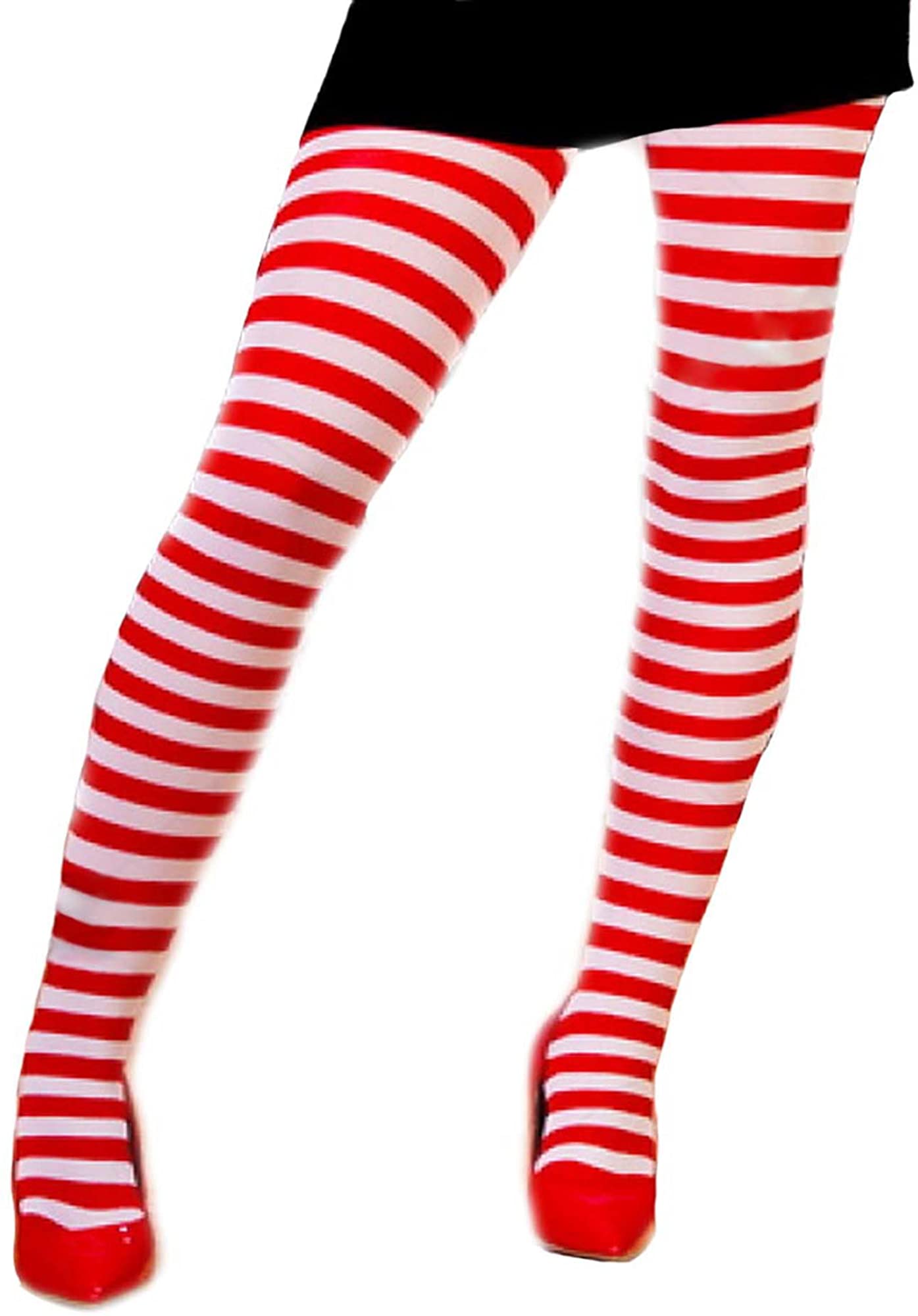 Striped Candy Cane Tights Pantyhose 