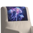 thumbnail image 7 of TSOVTHRID Violet Jellyfish Galaxy Print Sofa Headrest Cover, PU Leather Recliner Headrest Protector, Waterproof Recliner Head Rest Cover, Easy Care Sofa Head Covers 17x27 in, 2 Pieces, 7 of 7