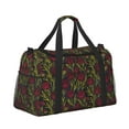 thumbnail image 2 of Disketp Burgundy Peony Flowers Bolsa de Viaje Tipo Duffle, Bolso de Mano para Fin de Semana para Mujer, Bolsa de Gimnasio Ligera para Hombre, Esencial para Viajes, 2 of 7