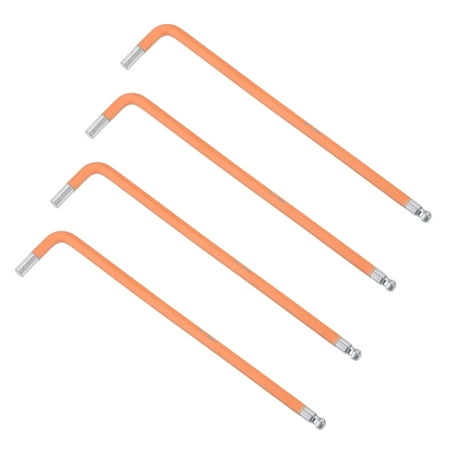 

Uxcell 5mm Ball End Hex Key Wrench L Shaped Long Arm S2 Steel Repairing Tool 4 Pack