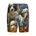 thumbnail image 2 of Lsque Sunflower Field Spotted Dog Mens Sleep Pajama Shorts,Short Pajama Pants, Cotton Ultra-Soft Knit-Medium, 2 of 9