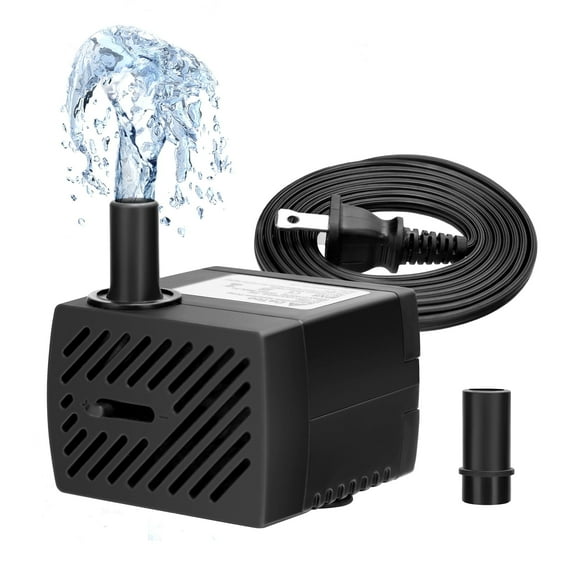 DaToo Submersible Water Pump 5W 95GPH Mini Fountain Water Pump Aquarium Pump For Hydroponic Systems Fish Tank Pond Water Gardens Fountain Statuary