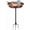 Bronze, variant on SPECSTAR Oval Bird Bath for Outside, Outdoor Birdbath Bowl with Metal Ground Stake, Weather-Resistant ABS Bird Bath and Feeder for Garden, 1.3 Gallons, Bronze