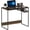 Columbia Walnut, variant on A-Frame Computer Desk in Black and French Oak Grey Finish