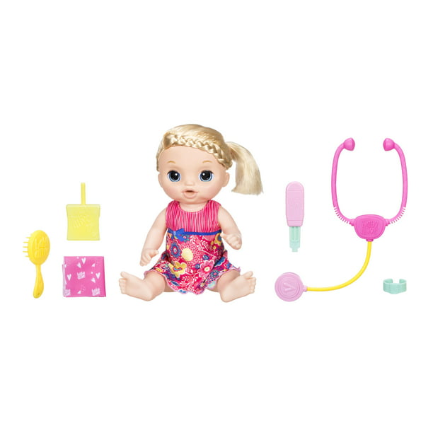 Baby Alive Tears Baby Blonde Hair Drinks and Cries Tears, with Doctor Visit Accessories - Walmart.com