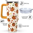 thumbnail image 4 of 40 oz Thanksgiving Tumbler Insulated Stainless Water Bottle Travel Coffee Cup, Water Bottle - Turkey Decor Gift for Women, 4 of 6