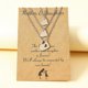 thumbnail image 4 of XWSHYW Collares Colgantes Juego de 3 Piezas de Collar con Tarjeta para Padres E Hijos, Hueco, de Acero Inoxidable, En Forma de Corazón, para El Día de La Madre., 4 of 6