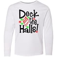 thumbnail image 3 of Inktastic Deck the Halls Christmas Ornament Long Sleeve Youth T-Shirt, 3 of 5