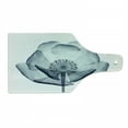 thumbnail image 1 of Flower Cutting Board, Closer Vision of a Poppy Flower Inner Structure of a Complex Nature Inspiration Art, Tempered Glass Cutting and Serving Board, Wine Bottle Shape, Teal White, by Ambesonne, 1 of 1
