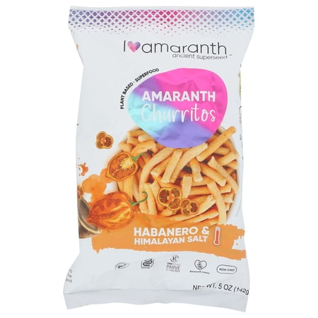 I Am Amaranth Churritos: Habanero + Himalayan Salt  5 Ounce Pack Of 10