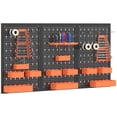 thumbnail image 1 of HOMCOM 33 Piece Metal Pegboard Panels with 16 Hooks, Bins and Racks, 1 of 10