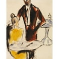 thumbnail image 2 of Christian Rohlfs 15x18 Gold Ornate Wood Frame and Double Matted Museum Art Print Titled - Couple (Scene in the Cafe) (1912), 2 of 4