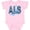AD-Pink, variant on ALS Awareness Ribbon Boys or Girls Baby Bodysuit