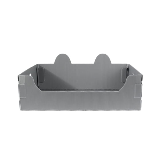 Disposable Litter Box Portable Travel Pan with Leak Proof Liner and Foldable Design for Indoor Outdoor Use Easy Cleanup for Felines, Gray 16 Inch
