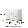 thumbnail image 3 of Wyndham Collection Wch515142s-Cxsxx-Mxx Marlena 42" Single Free Standing Vanity Cabinet, 3 of 7