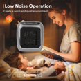 thumbnail image 3 of Space Heater Adjust Temperature Flame Resistance Low Noise Electric Heater for Bedroom Office 110‑240V US Plug, 3 of 4