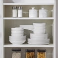 thumbnail image 6 of Vancasso 24 Piece Glossy Glazed Ceramic Dinnerware Set, Elegant Plates and Bowls Sets, Dishwasher & Microwave Safe, Dish Sets for 6, Black Trim, 6 of 7