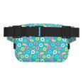 thumbnail image 3 of Fuzoiu Donut Print Unisex Square Double Layer Waist Bag,Crossbody Fanny Pack Travel Workout Accessory, 3 of 8