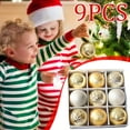 thumbnail image 5 of AYktou 9 Pcs Christmas Balls Set, 3.2 Inch Painted Snowflake Christmas Tree Decor Hanging Ball Combinations Ornaments for Winter Christmas Tree Ambiance Embellishes Wedding Birthday Scene Matching, 5 of 6