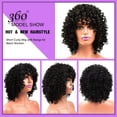 thumbnail image 2 of Women's short black curly hair with small curls fluffy and natural wig, 2 of 10