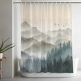 thumbnail image 5 of Mountains Shower Curtain Set, Waterproof Shower Curtains for Bathroom, Farmhouse Forest Nature Trees Landscape Washable Fabric Cloth Bath Curtain for Bathtub Decoration with Hooks 54x78 Inches, 5 of 9
