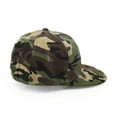 thumbnail image 3 of Flat Brim Cap, Army Military Camo Baseball Cap Camouflage Hip Hop Flat Bill Plain Snapback Hats Flat Brim Green, 3 of 4