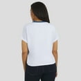 thumbnail image 6 of Women's WEAR by Erin Andrews White NFL Cropped Center Stripe Dolman T-Shirt, 6 of 6