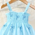 thumbnail image 5 of Mifsaly 2 Piece Dress Sets for Toddler Girls Cute Heart Print Smocked Sleeveless Sundress and Bucket Hat Cute Summer Beach Vacation Casual Matching Outfits, 5 of 8