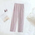 thumbnail image 4 of Pantalones de pijama de algodón para mujer con bolsillos Pantalones de pijama casuales y cómodos para mujer con bolsillos, 4 of 5