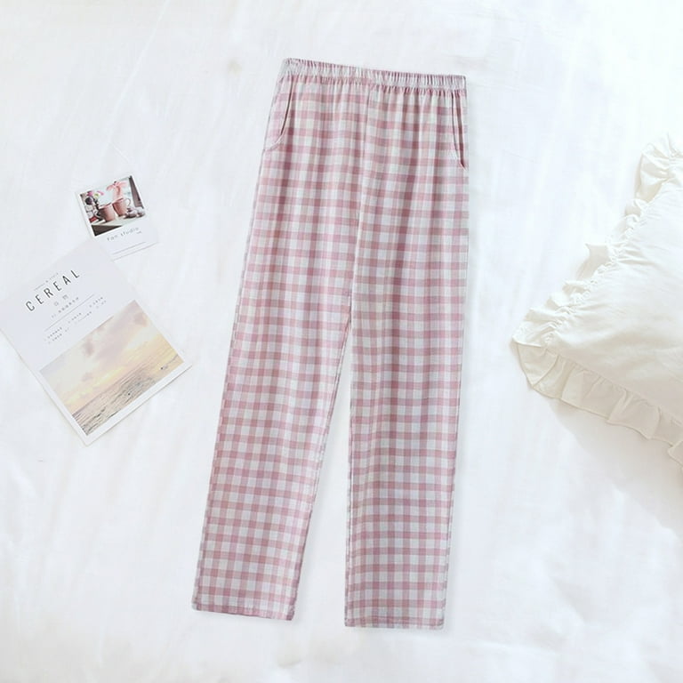 Women's cotton pajama pants with pockets outlet