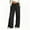 Black, variant on Wide Leg Jeans for Women High Waisted Drawstring Jeans with Pockets Elastic Waist Strechy Pull On Denim Pants