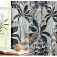thumbnail image 5 of Vargottam 84 Inch Rod Pocket/Back Tab Cotton Curtains for Windows and Doors- Light Filtering Cotton- Light Filtering Drapes For Doors- Set of 2 Panels, 52"x84"- Vibrant Botanical Design (Blue), 5 of 8