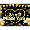 thumbnail image 4 of Gold Stars Farewell Banner Heart Design Glitter Balloons for Goodbye Party Retirement Event Indoor Celebration, 4 of 7