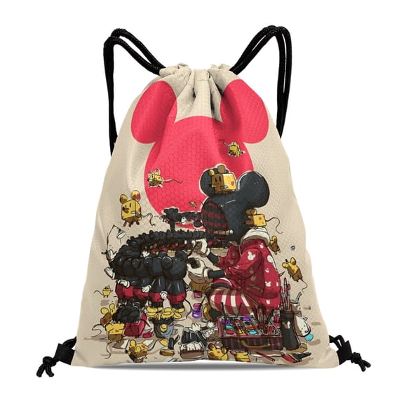 Lethal Company Pattern With Drawstring Pocket 15.7 * 17.7 Inches Comfortable Fabric Fashionable And Practical Showcasing Style