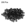thumbnail image 3 of Unique Bargains Ronde Dentée Ron 200 Pièces en Nylon 4,2 Mm x 7 Mm x 2 Mm L pour Bloc de Vis M4, Noir, 3 of 5