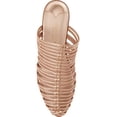 thumbnail image 5 of Cecelia New York Gloria Slide Sandal Rose Gold Closed Toe Caged Mule Flats (Rose Gold, 8), 5 of 6