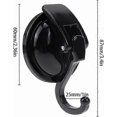 thumbnail image 2 of Black Plastic Suction Cup Hooks, 4-Pack, 60MM Wall Mounted Hooks for Towels, Strong Suction Power for Secure Hanging, 2 of 5