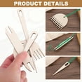 thumbnail image 3 of Uxcell Hand Loom Stick Set, 4pcs Knitting Tools Including Wood Weaving Crochet Needle Wooden Shuttle Wood Weaving Comb, 3 of 5