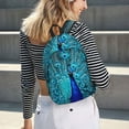 thumbnail image 6 of Yiaed Beautiful Blue Peacock Print Backpack, Premium Laptop Backpack, Travel Backpack for Women, Lightweight Backpacks, Comfortable Back Pack-Small, 6 of 7