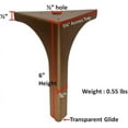 thumbnail image 4 of BingLTD - 6" Brushed Gold Metal Sofa Legs - Set of 4 (ML-60T-BG), 4 of 5