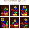 thumbnail image 5 of Tetris Lampe, 3d Diy Led Tetris Stapelbares Nachtlicht 7 Farben Induktionsverriegelung Schreibtischlampe Magic Blocks Puzzles Spielzeug Fr Kinder Teen, 5 of 5