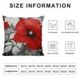 thumbnail image 5 of HENGT  Black Red Flower Pillow Covers Love Pillow Covers Decorative Square Throw Pillow Covers Couple Cushion Cases Home Decor for Sofa Bedroom Car, 5 of 5