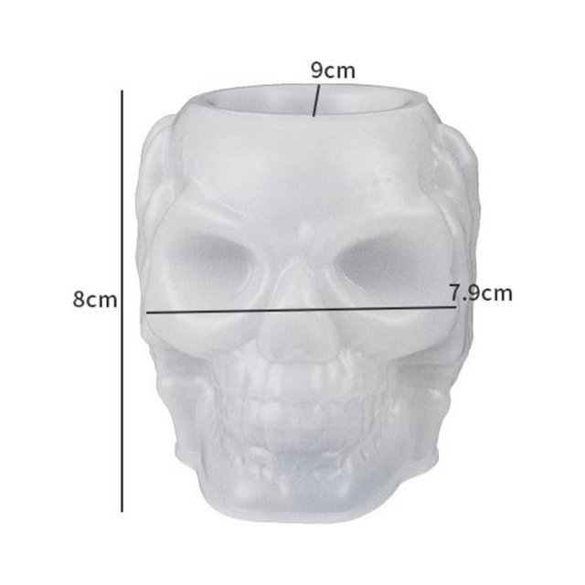 Moldes De Resina De Calavera , Grande 3D Silicona De Almacenamiento De Bricolaje Para La Fabricación De Velas Epoxi