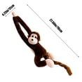 thumbnail image 3 of KOYPTL Long Arm Hanging Monkey Stuffed Animals,Curtain Monkey Plush Toy Birthday Christmas Gifts for Kids (24Inch,Brown), 3 of 7