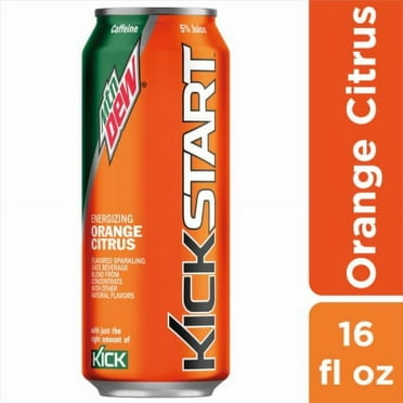 2X - Mountain Dew Kickstart Orange Energy Drink Can