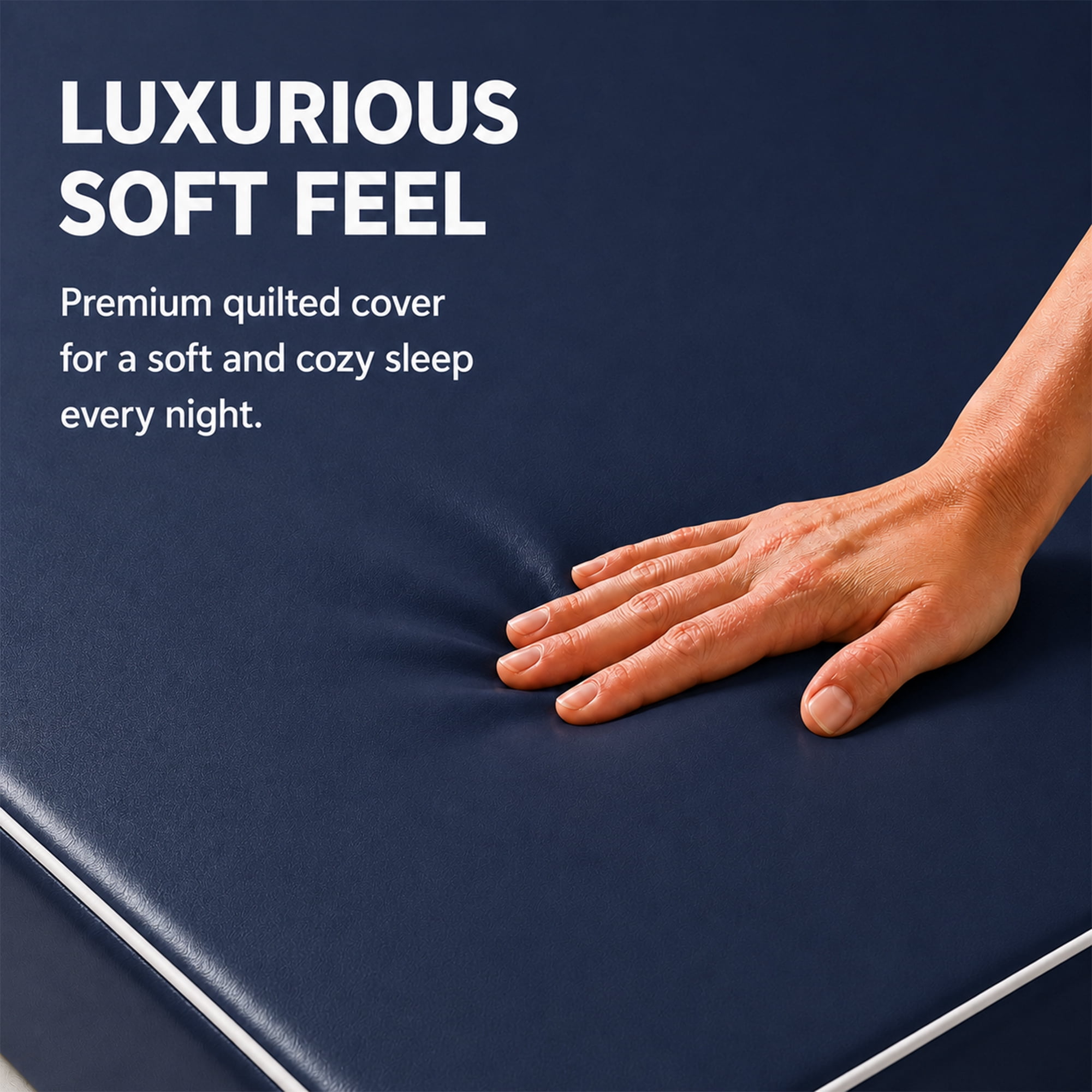 Continental Sleep, 6-Inch High Density Foam RV Mattress Replacement with Nylon Vinyl Cover, Waterproof, Medium Firm, Travel Camper Trailer Truck and Bunk, Pressure-Relief Support, 75" x 30"