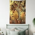thumbnail image 3 of Tree Tapestry, Lonely Tree Themed Composition with Ornamentation in Earthy Color Tones, Wall Hanging for Bedroom Living Room Dorm Decor, 40W X 60L Inches, Rust Brown and Yellow, by Ambesonne, 3 of 5