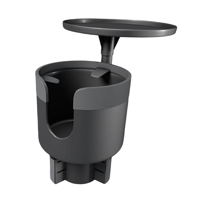 Bandeja de expansión para portavasos de coche con rotación de base ajustable degree Botellas estables Tazas Negro Zulema Bandeja de expansión para soporte de coche
