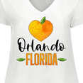 thumbnail image 4 of Inktastic Orlando Florida Orange in Heart Women's Plus Size V-Neck T-Shirt, 4 of 5