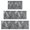 Gray Boho Tribal, variant on Green - Based Black and White Geometric Feather Pattern Kitchen Rugs Sets Of 3,Kitchen Runner Rugs Non Skid Washable,Decorative Kitchen Floor Mats for Kitchen,Sink,Laundry,17"x30" 17"x47" 17"x59"